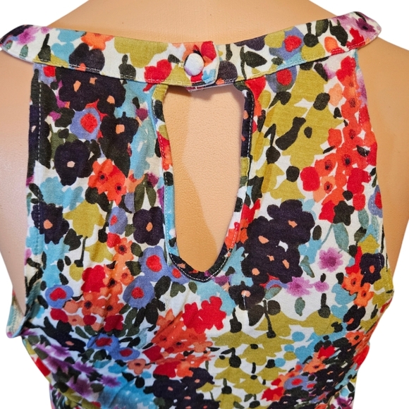 Womens Y2K American Eagle Floral Tank With Keyhole Back Sz S GIRLHOODCORE SPRING - Picture 3 of 14
